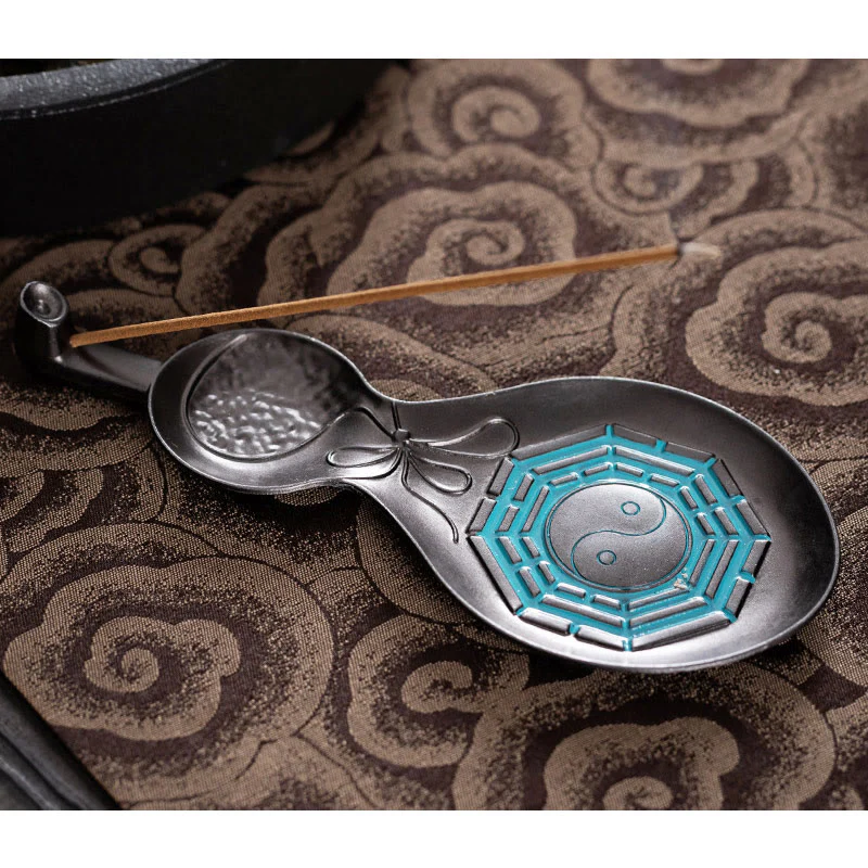 Decorazione del bruciatore di incenso di benedizione del rame di zucca Yin Yang Bagua - Image 10