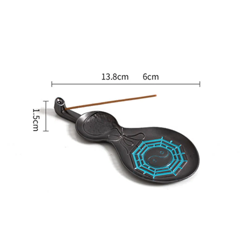 Decorazione del bruciatore di incenso di benedizione del rame di zucca Yin Yang Bagua - Image 11