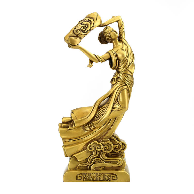 Decorazione della statua in rame del Bodhisattva Nuwa che ripara il cielo - Image 9