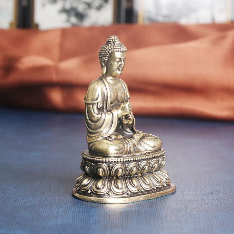 Decorazione della statua in rame della serenità del Buddha Tathagata - Image 2