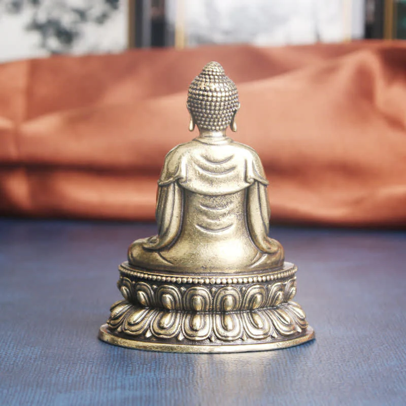 Decorazione della statua in rame della serenità del Buddha Tathagata - Image 4