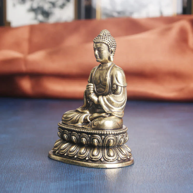 Decorazione della statua in rame della serenità del Buddha Tathagata - Image 5