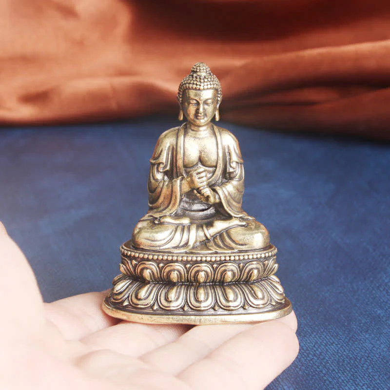 Decorazione della statua in rame della serenità del Buddha Tathagata - Image 6
