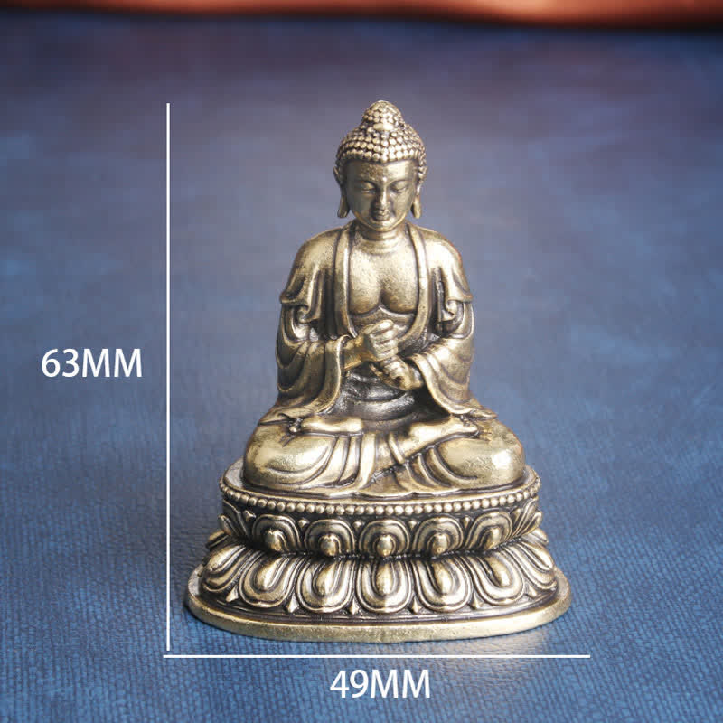 Decorazione della statua in rame della serenità del Buddha Tathagata - Image 8
