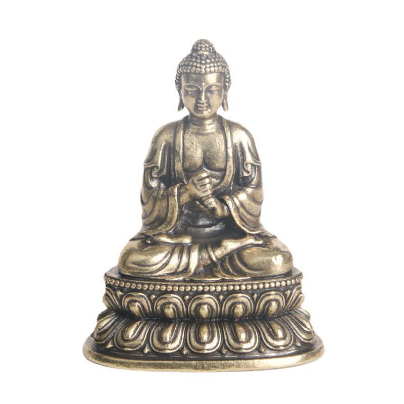 Decorazione della statua in rame della serenità del Buddha Tathagata - Image 9