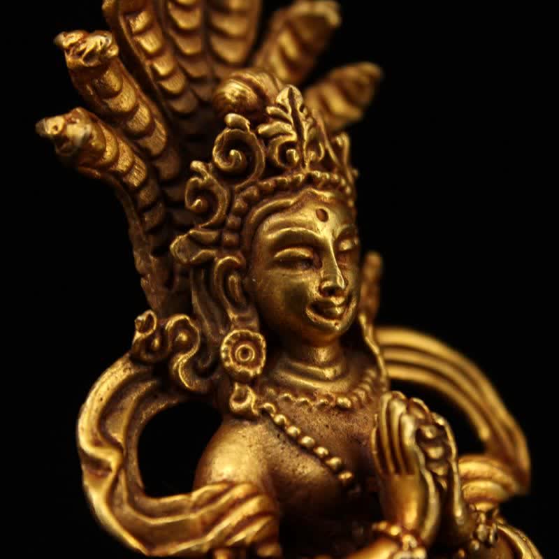Decorazione della statua in rame di protezione del Bodhisattva Nagarjuna - Image 4
