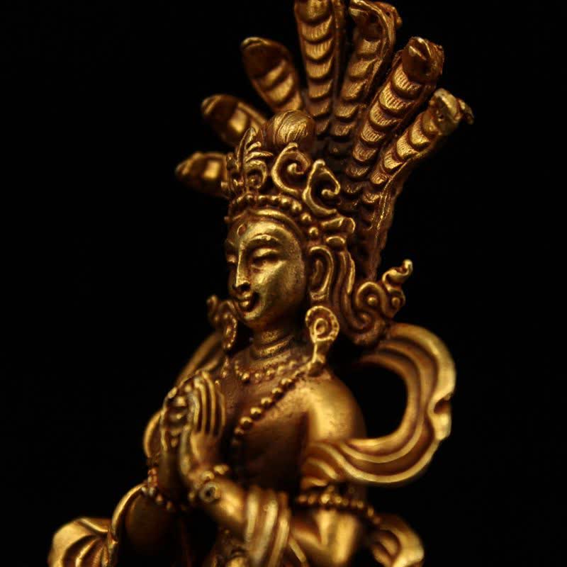 Decorazione della statua in rame di protezione del Bodhisattva Nagarjuna - Image 6