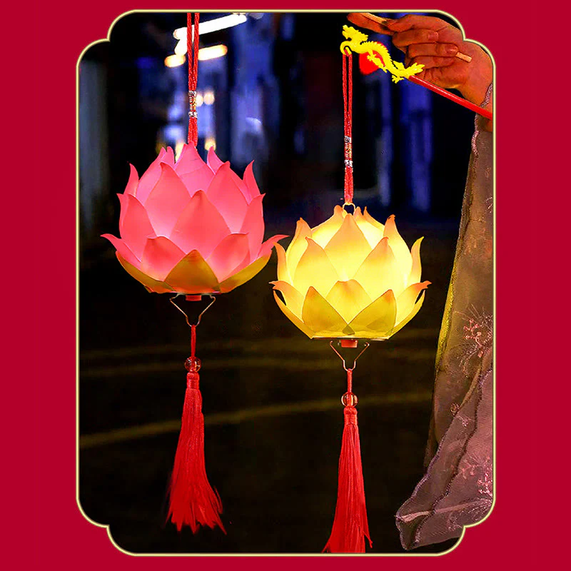 Decorazione lampada lanterna drago fiore di loto fai da Buddha Stones - Image 12