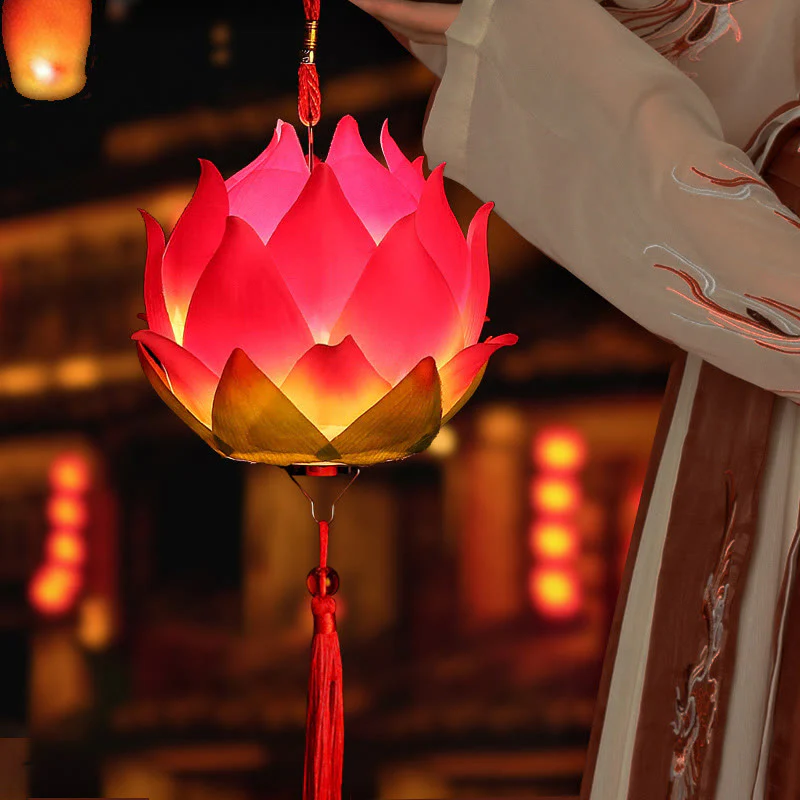 Decorazione lampada lanterna drago fiore di loto fai da Buddha Stones - Image 15