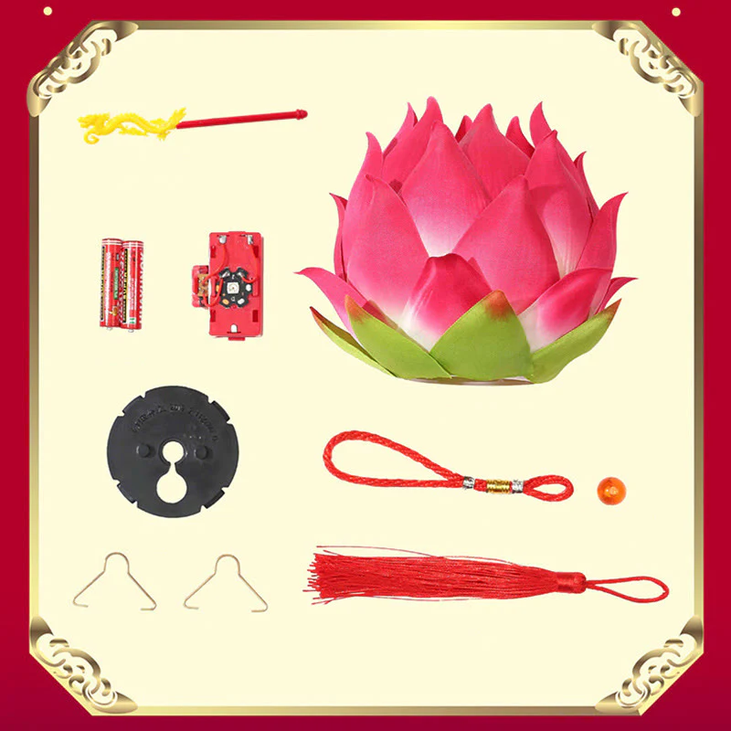 Decorazione lampada lanterna drago fiore di loto fai da Buddha Stones - Image 30