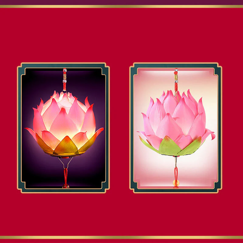 Decorazione lampada lanterna drago fiore di loto fai da Buddha Stones - Image 8