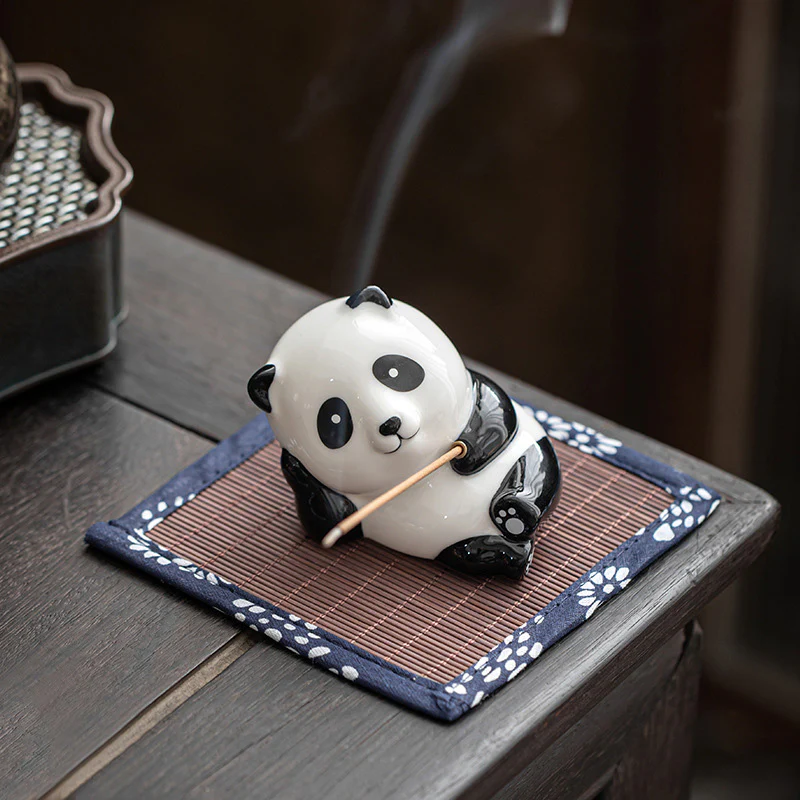 Decorazione per bruciatore di incenso in ceramica con gatto e panda, per benedizione - Image 17