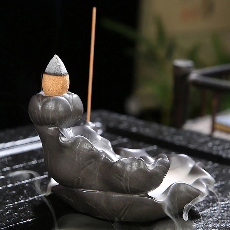 Decorazione per bruciatore di incenso portafortuna con pesce koi Buddha Stones - Image 6
