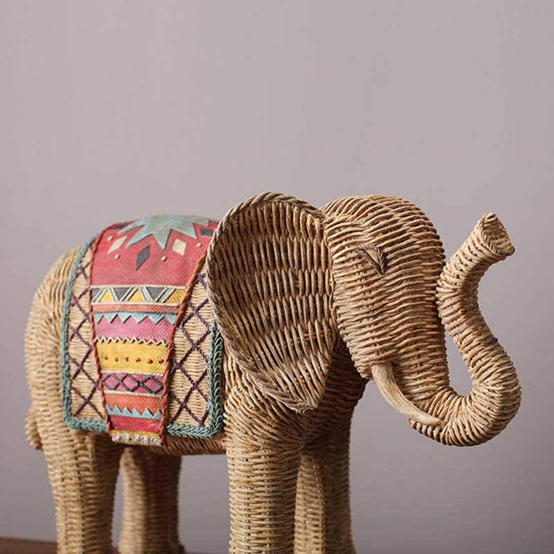 Decorazione per la casa in resina con elefante, saggezza e ricchezza - Image 10