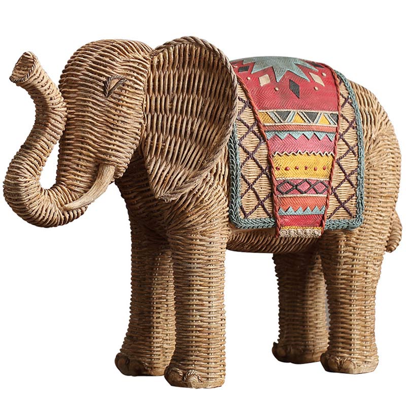 Decorazione per la casa in resina con elefante, saggezza e ricchezza - Image 16
