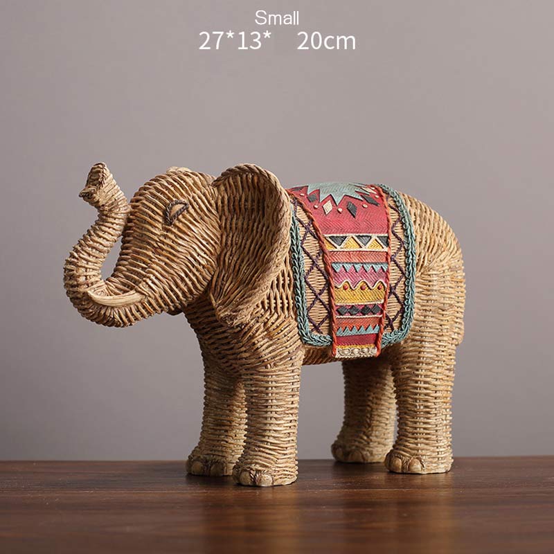 Decorazione per la casa in resina con elefante, saggezza e ricchezza - Image 4
