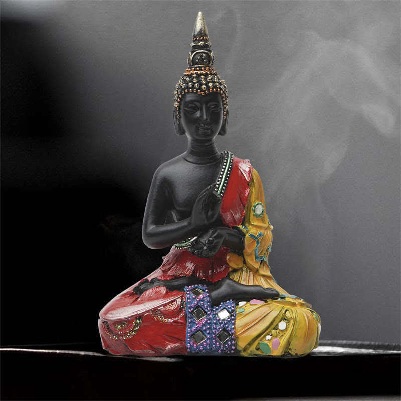 Decorazione statua in resina della serenità del Buddha tailandese - Image 2