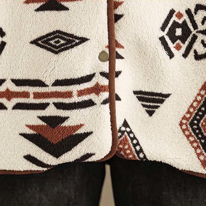 Giacca da donna in cotone a maniche lunghe con bottoni, motivo geometrico, autunno inverno, motivo Buddha Stones - Image 13