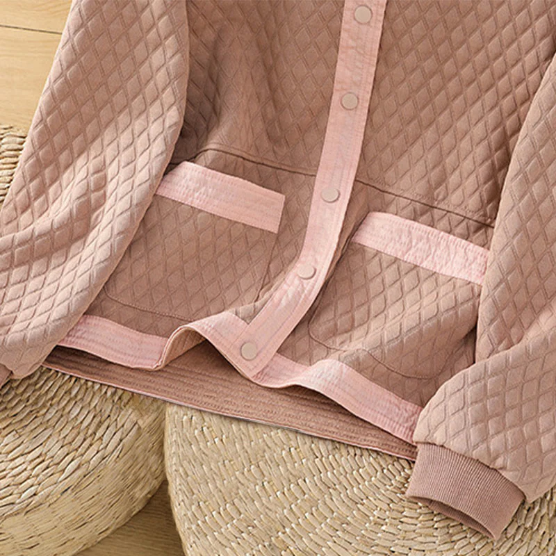 Giacca da donna in cotone a maniche lunghe con tasche, stile retrò, motivo Buddha Stones - Image 14