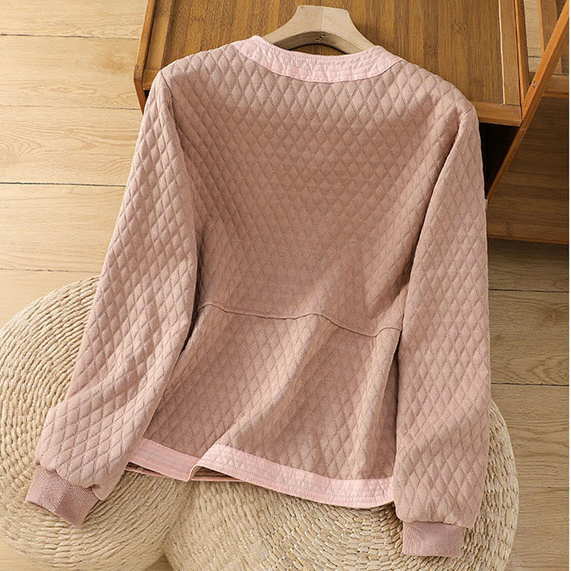 Giacca da donna in cotone a maniche lunghe con tasche, stile retrò, motivo Buddha Stones - Image 9