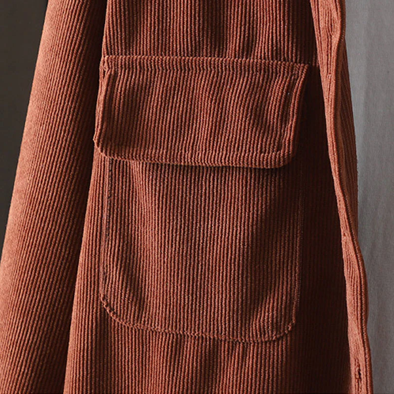Giacca da donna in velluto a coste con maniche lunghe in cotone e tasche Buddha Stones - Image 11