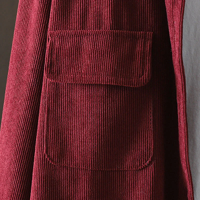 Giacca da donna in velluto a coste con maniche lunghe in cotone e tasche Buddha Stones - Image 17