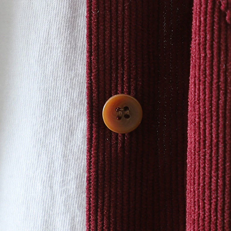 Giacca da donna in velluto a coste con maniche lunghe in cotone e tasche Buddha Stones - Image 18