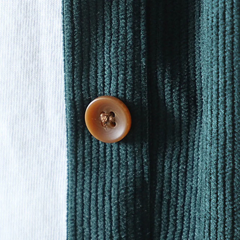 Giacca da donna in velluto a coste con maniche lunghe in cotone e tasche Buddha Stones - Image 22