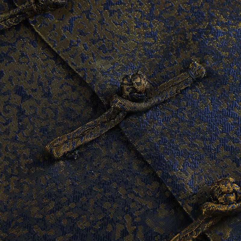 Giacca da uomo a maniche lunghe con bottoni a rana, tasche e motivo Buddha Stones Golden Desert Blue Flowers - Image 9