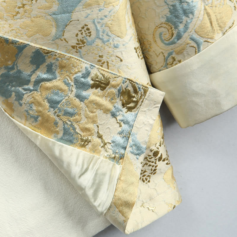 Giacca da uomo in jacquard con bottoni a forma di rana, con tasche, per abito cinese, motivo Buddha Stones - Image 8