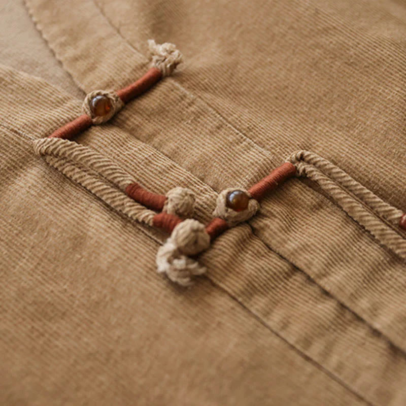 Giacca in velluto a coste con maniche lunghe in cotone e tasche da donna Buddha Stones - Image 8