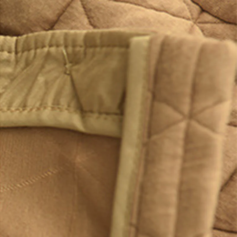 Giacca termica invernale da donna con maniche lunghe e motivo a rombi in cotone Buddha Stones, con tasche - Image 14