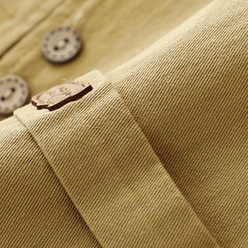 Gilet da donna in cotone senza maniche con tasche e bottoni frontali in tinta unita Buddha Stones - Image 6