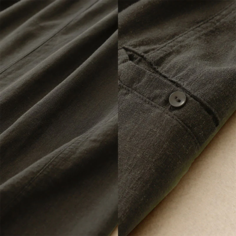 Gonna da donna in cotone con coulisse e vita elastica a trapezio, motivo Buddha Stones - Image 19