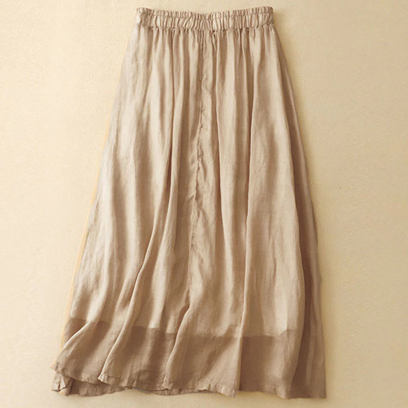 Gonna da donna in cotone e lino, lunghezza 7-8, con bottoni ricamati in stile etnico vintage Buddha Stones - Image 12