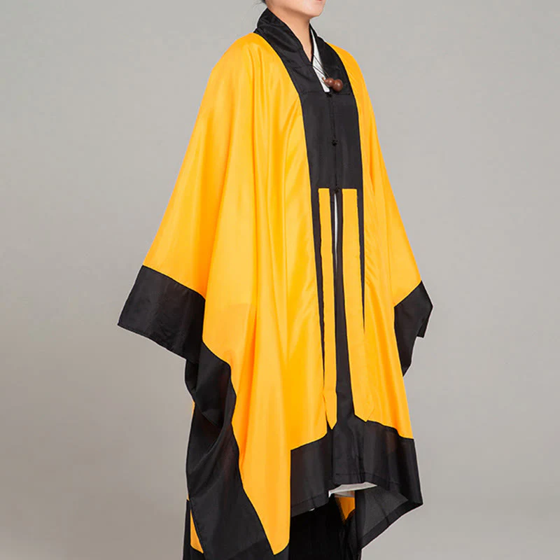 Kimono taoista unisex con maniche lunghe e larghe, tinta unita, per cerimonia di Qigong e Tai Chi , Buddha Stones Wudang - Image 2