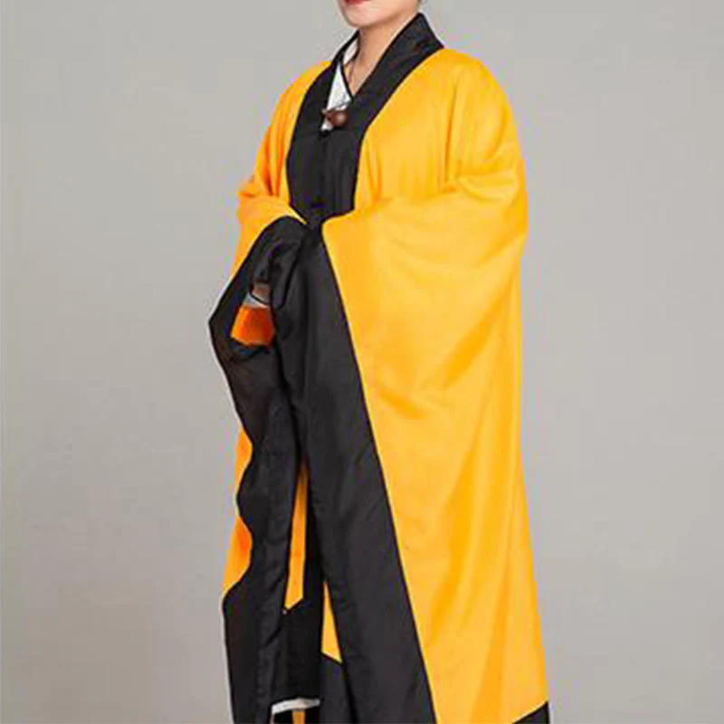 Kimono taoista unisex con maniche lunghe e larghe, tinta unita, per cerimonia di Qigong e Tai Chi , Buddha Stones Wudang - Image 3