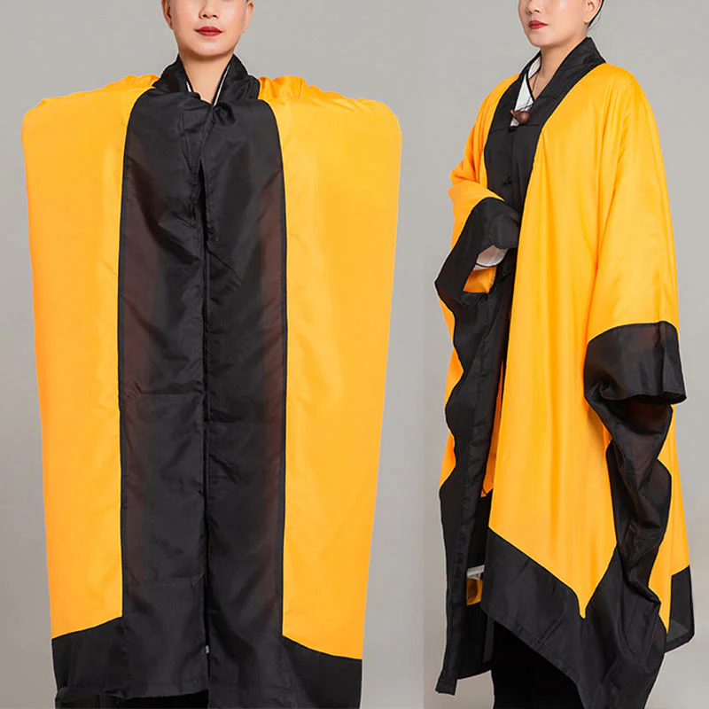 Kimono taoista unisex con maniche lunghe e larghe, tinta unita, per cerimonia di Qigong e Tai Chi , Buddha Stones Wudang - Image 5