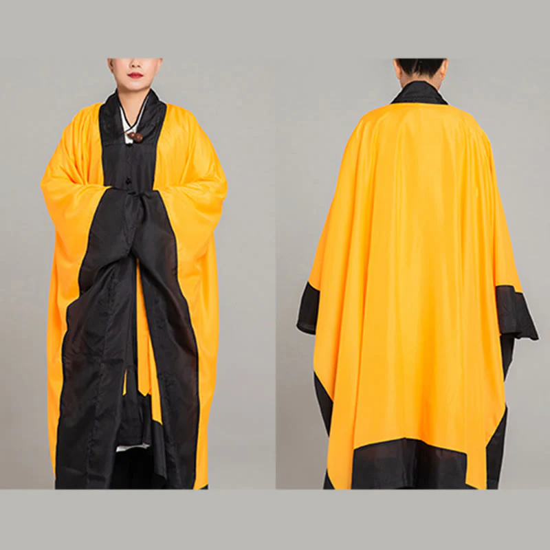 Kimono taoista unisex con maniche lunghe e larghe, tinta unita, per cerimonia di Qigong e Tai Chi , Buddha Stones Wudang - Image 6