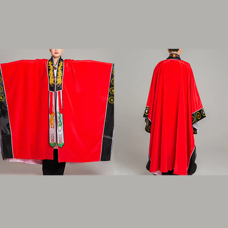 Kimono unisex con maniche lunghe e larghe, ricamo Wudang con Buddha Stones , drago e tigre, per cerimonia di Qigong - Image 6