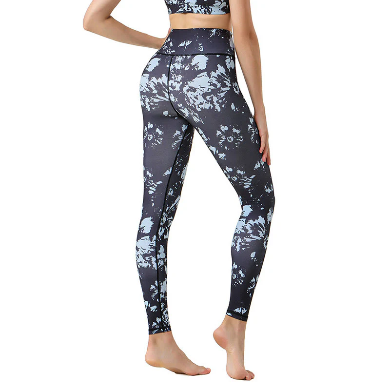 Leggings da yoga a vita alta con stampa di foglie d'acero Buddha Stones , per esercizi sportivi e fitness, pantaloni da yoga da donna - Image 3