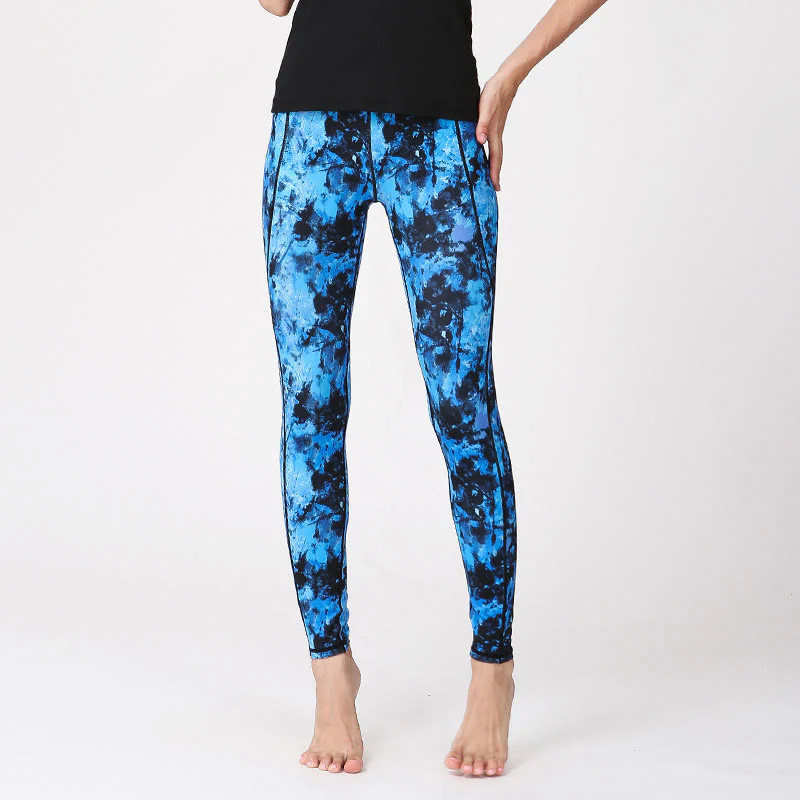 Leggings da yoga a vita alta con stampa mimetica Buddha Stones Sports Fitness Yoga Pantaloni da yoga da donna - Image 10