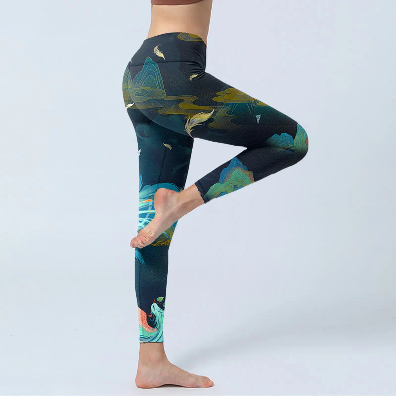 Leggings da yoga da donna con Buddha Stones - Image 4