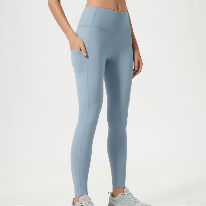 Leggings sportivi da fitness a vita alta, tinta unita, con motivo Buddha Stone, pantaloni da yoga da donna - Image 12