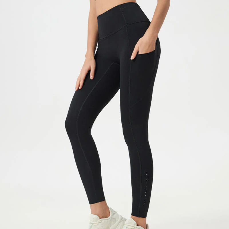 Leggings sportivi da fitness a vita alta, tinta unita, con motivo Buddha Stone, pantaloni da yoga da donna - Image 18