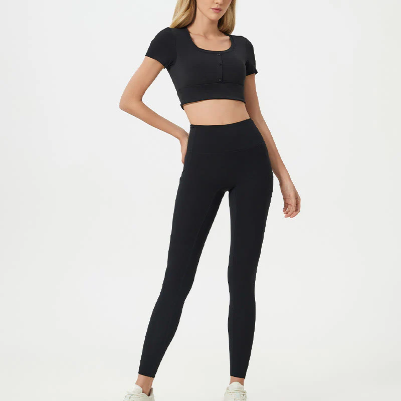 Leggings sportivi da fitness a vita alta, tinta unita, con motivo Buddha Stone, pantaloni da yoga da donna - Image 20