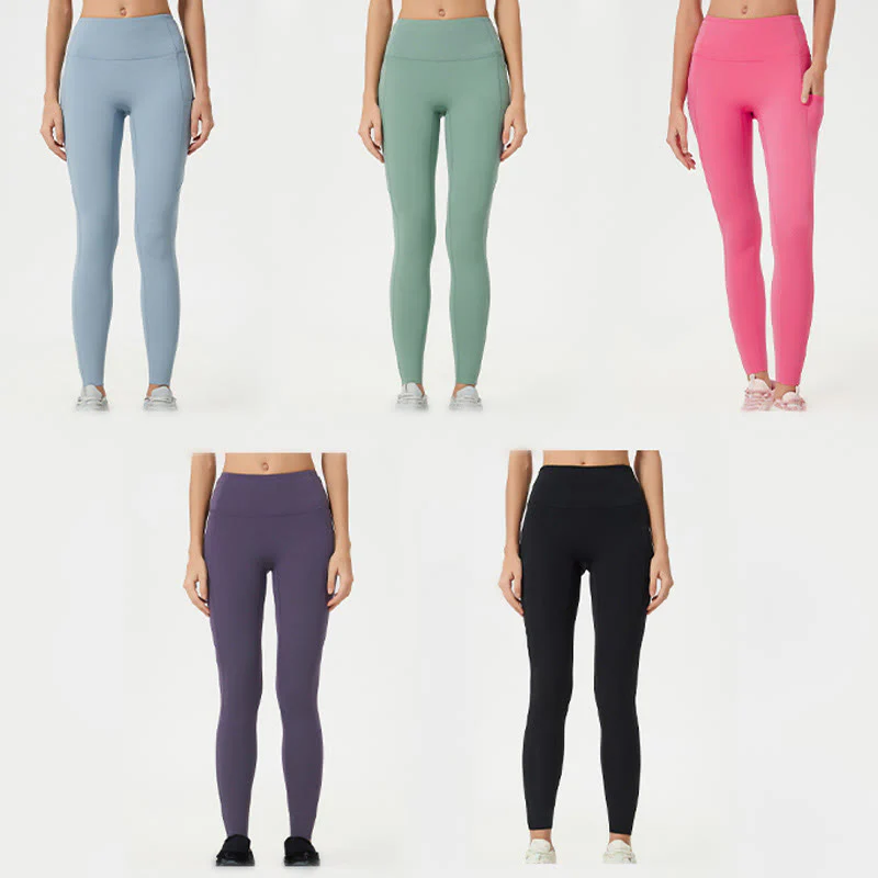 Leggings sportivi da fitness a vita alta, tinta unita, con motivo Buddha Stone, pantaloni da yoga da donna - Image 30