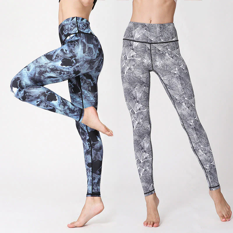 Leggings sportivi da fitness con stampa di Buddha Stones, pantaloni da yoga da donna