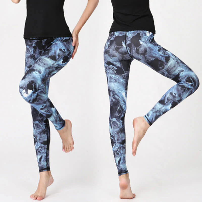 Leggings sportivi da fitness con stampa di Buddha Stones, pantaloni da yoga da donna - Image 5