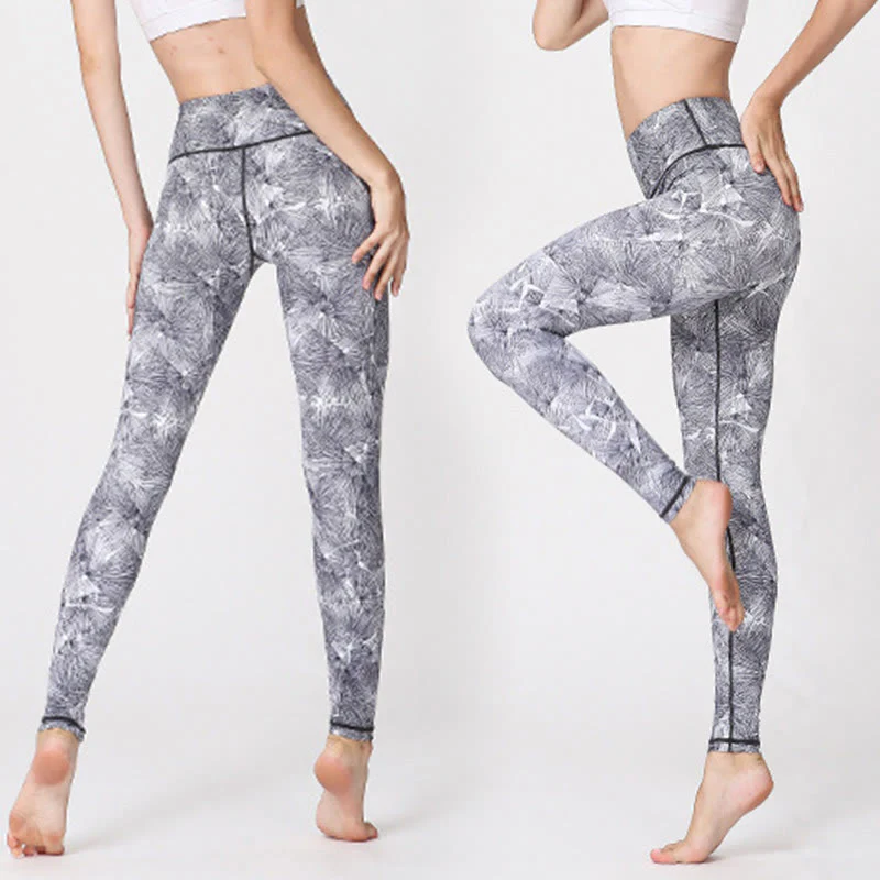 Leggings sportivi da fitness con stampa di Buddha Stones, pantaloni da yoga da donna - Image 9